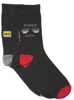 Pack of 3 andquot;Daddy Coolandquot; Socks