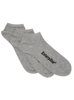 Pack of 3 Grey Caterpillar Trainer Liner Socks
