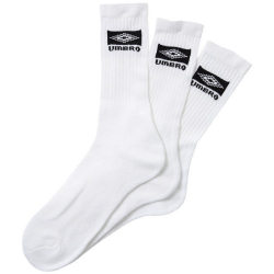 Burton Pack of 3 Umbro White Sport Gym Socks
