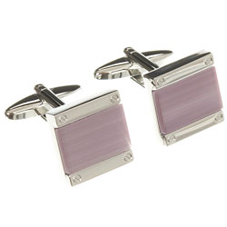 Pink Cats Eye Cufflink