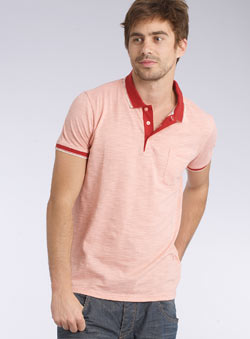Burton Pink Slub Polo Shirt