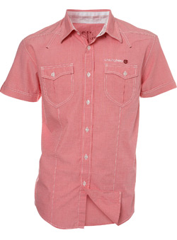Pink Unsung Hero Brand Short Sleeve Casual Shirt