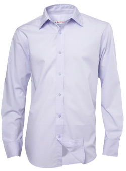 Burton Purple Plain Long Sleeve Smart Shirt