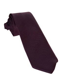 Purple Plain Slim Tie