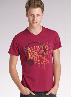 Burton Purple `udio Summer`Printed T-Shirt