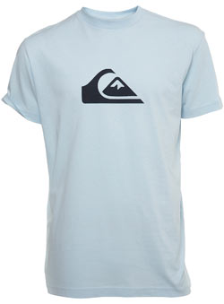 Quiksilver Sky Blue Mountain and Wave Logo T-Shirt