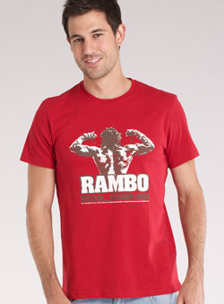 Red `ambo`Printed T-Shirt