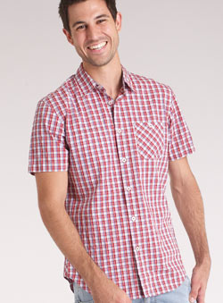 Burton Red Short Sleeve Check Shirt
