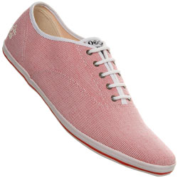Red/White Stripe Lace Up Sports Shoe