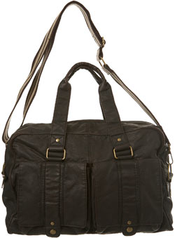 Burton Slouchy Style Brown Mock Leather Holdall Bag