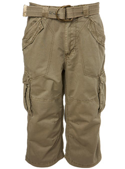 Stone Cargo Crop Shorts