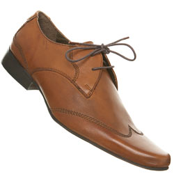 Tan Point Wing Tip Shoes