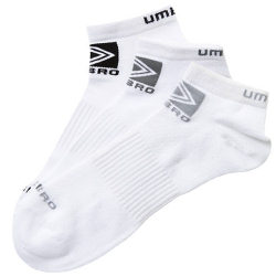 Umbro White 3 Pack Sport Gym Socks