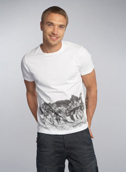 Burton White `ad` Army`Printed T-Shirt