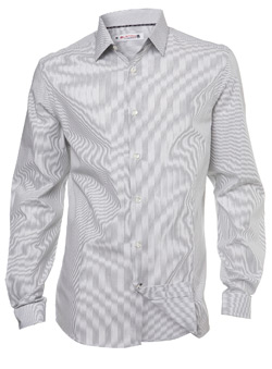 White and Black Stripe Tailored Shirt