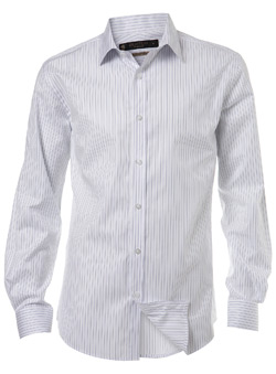 White And Blue Premium Tailored Shirt