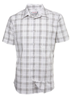 Burton White and Natural Check Short Sleeve Casual Shirt