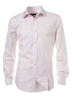 White and Red Stripe Premium Tailored Shirt