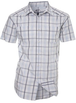 Burton White Check Unsung Hero Brand Short Sleeve Casual Shirt