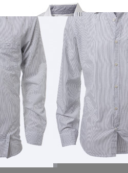 White Collar Stripe Long Sleeve Smart Shirt