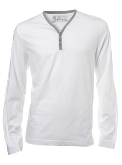 Burton White Contrast Y Neck