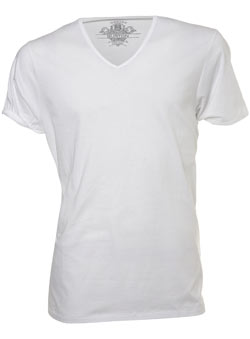 Burton White Deep V-Neck T-Shirt