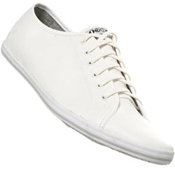 White Lace Up Crinkle Sports Shoe