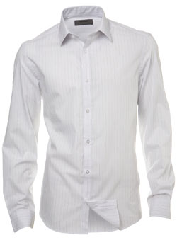 White Long Sleeve Stripe Shirt