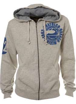Burton White Marl Zip Thru Hoodie
