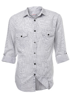 Burton White Mini Grid Check Shirt