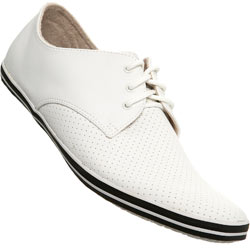 Burton White Perforated Toe Sports Shoe