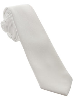 Burton White Skinny Tie