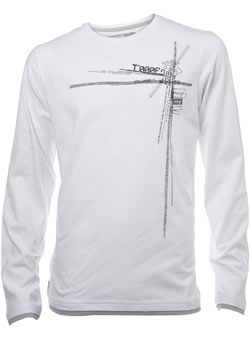 Burton White Stitch Printed Long Sleeve T-Shirt