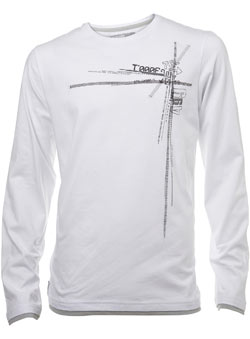 Burton White Stitch Printed Long Sleeved T-Shirt