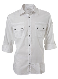 Burton White Voile Long Sleeve Casual Shirt