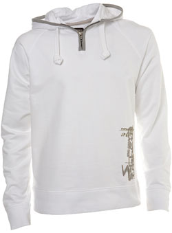 Burton White Zip Neck Over Head Hoodie