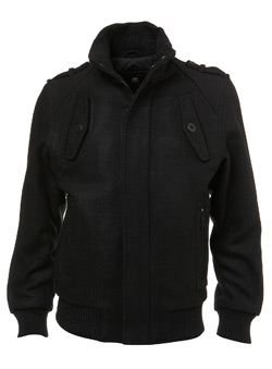 Burton Wool Zip Up Bomber Jacket