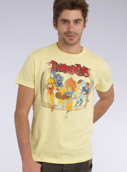 Yellow `hundercats`Printed T-Shirt