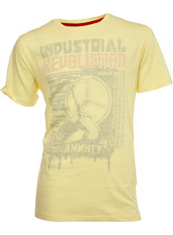 Burton Yellow `ower to the People`Printed T-Shirt