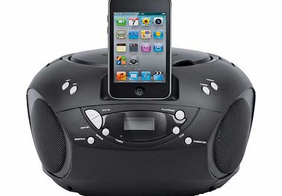 Bush CD Boombox with 30 pin iPod Dock - Black