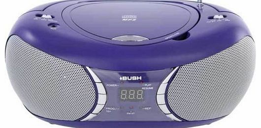 Portable CD & MP3 Player Stereo Boombox - Purple