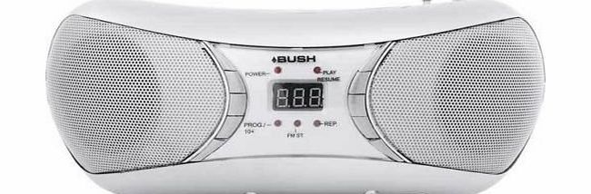 Bush Portable CD amp; MP3 Player Stereo Boombox - Silver
