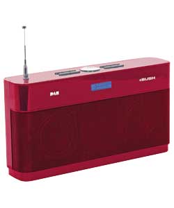 Bush Portable DAB/FM Stereo Radio - Red