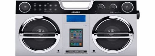 Bush Retro Boombox with Docking Station - Silver