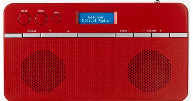 Stereo DAB Radio - Red