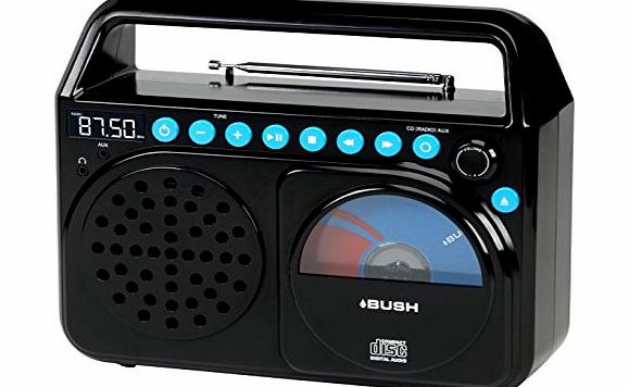Bush Wave Boombox with CD Player - Black