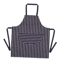Butchers Stripe apron  adults - Navy