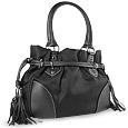 Buti Black Nylon and Leather Italian Handbag