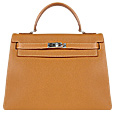 Classic Embossed Calfskin Leather Handbag