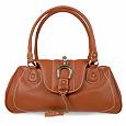 Buti Horsebit Flap Dark Tan Italian Leather Flap Bag